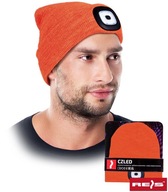 Zimná čiapka s USB-nabíjanou baterkou, podšitá fleecom, oranžová CZLED Zimná čiapka s USB-nabíjanou baterkou, podšitá fleecom, oranžová CZLED