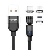 Magnetický kábel 1m LogiK FAST |3 RADY|TRANSFER Magnetický kábel 1m LogiK FAST |3 RADY|TRANSFER
