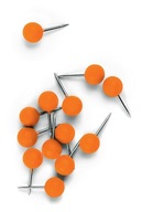 Oranžové ihlice na informačnú tabuľu, 100 ks.