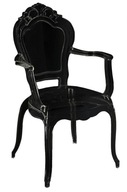 KING ARM čierna stolička - polykarbonát