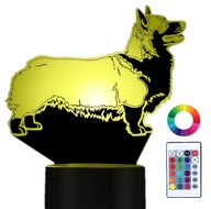 3D LED nočná lampa Corgi Dog Gravírovaný darček 3D LED nočná lampa Corgi Dog Gravírovaný darček