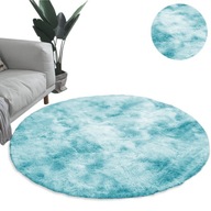 Shaggy Ombre okrúhly koberec do obývačky obývačky 90