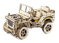 3D puzzle skladací drevený model džípu na koni 3D puzzle skladací drevený model džípu na koni