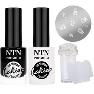 NTN SET 2x Pečiatka a tanierový lak 7ml + tanierik + pečiatka NTN SET 2x Pečiatka a tanierový lak 7ml + tanierik + pečiatka