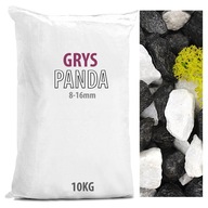 PANDA Dekoratívne zrná Čiernobiely štrk 8-16mm 10KG PANDA Dekoratívne zrná Čiernobiely štrk 8-16mm 10KG
