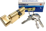 GERDA WK E1 30/30G mosadzná vložka gombíka -3 kľúč GERDA WK E1 30/30G mosadzná vložka gombíka -3 kľúč