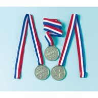 Mini hračky Zlaté medaily 10,5 cm 12 ks.