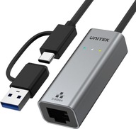 Unitek ethernetový sieťový adaptér USB/C na RJ45 2,5 G (U1313C)