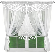 SÚPRAVA OTVORENÝCH ZÁCLONOV 400 X 155 CM BIELE ZÁCLONY SÚPRAVA OTVORENÝCH ZÁCLONOV 400 X 155 CM BIELE ZÁCLONY