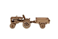 Drevené 3D puzzle - Traktor s modelom prívesu