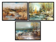 OBRAZOVÉ PLAGÁTY V RÁME 33x43cm Triptych Krajina P1776 OBRAZOVÉ PLAGÁTY V RÁME 33x43cm Triptych Krajina P1776