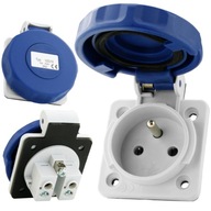 Hermetická zásuvka na panel 16A 230V IP67 Hermetická zásuvka na panel 16A 230V IP67