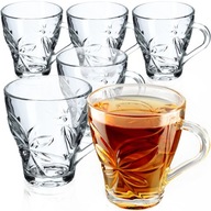 6x POHÁRKY NA ČAJ KÁVA 250ml SADA NÁPOJOV SÚPRAVA hrnčekov so vzorom rúčky 6x POHÁRKY NA ČAJ KÁVA 250ml SADA NÁPOJOV SÚPRAVA hrnčekov so vzorom rúčky