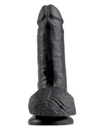 King Cock 7' Cock with Balls Čierne dildo s loptičkami, čierne, 18 cm King Cock 7' Cock with Balls Čierne dildo s loptičkami, čierne, 18 cm
