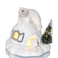 POSTAVA MEDVEĎA NA LED IGLOO, V 12CM POSTAVA MEDVEĎA NA LED IGLOO, V 12CM