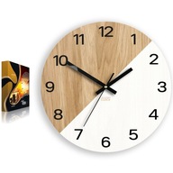 Nástenné drevené hodiny OXFORD, biele, 33cm, tiché