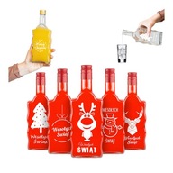SET 5x vianočných sklenených fliaš WAVE 500ml s potlačou NA LIKÉRY 0,5l SET 5x vianočných sklenených fliaš WAVE 500ml s potlačou NA LIKÉRY 0,5l
