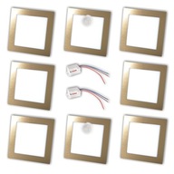 SET 6x Q1 GOLD Svietidlo na schodisko 2x Senzor 230v SET 6x Q1 GOLD Svietidlo na schodisko 2x Senzor 230v