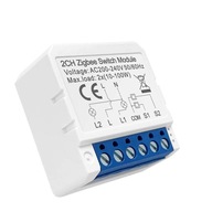 Dvojitý zapustený reléový mini prepínač BEZ N Zigbee TUYA Zigbee2MQTT Dvojitý zapustený reléový mini prepínač BEZ N Zigbee TUYA Zigbee2MQTT