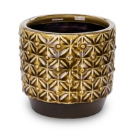 Žltý okrúhly kvetinový obal glam Gemar Ø11 cm Žltý okrúhly kvetinový obal glam Gemar Ø11 cm