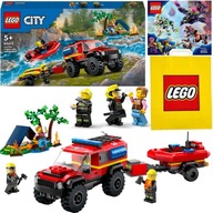 LEGO CITY 60412 TERÉNNE HASIČSKÉ VOZIDLO S PRÍVESOM A ČLNOU + taška + katalóg LEGO CITY 60412 TERÉNNE HASIČSKÉ VOZIDLO S PRÍVESOM A ČLNOU + taška + katalóg