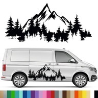 NÁLEPKA Grafika na karavan, karavan, ROZSAH LESNÝCH HORY 45x100 NÁLEPKA Grafika na karavan, karavan, ROZSAH LESNÝCH HORY 45x100