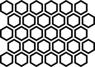 Nálepky HONEYCOMB, 30 ks, maskovací polotovar Nálepky HONEYCOMB, 30 ks, maskovací polotovar