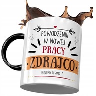 Čierny hrnček na rozlúčku s prácou, ako darček, s potlačou a fotkou Čierny hrnček na rozlúčku s prácou, ako darček, s potlačou a fotkou