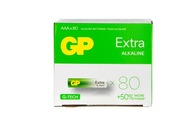 80 x GP EXTRA R3 AAA 1,5V alkalická batéria BOX 80 x GP EXTRA R3 AAA 1,5V alkalická batéria BOX