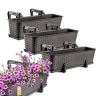 KADAX 3x BALKÓNOVÝ BOX 60cm HNEDÉ ÚCHYTKY KADAX 3x BALKÓNOVÝ BOX 60cm HNEDÉ ÚCHYTKY