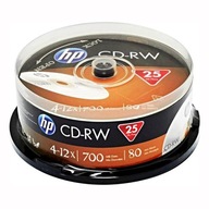 HP CD-RW, CWE00019-3, 69313, 25-balenie, 700 MB, 4-12x, 80 min., 12 cm, bez HP CD-RW, CWE00019-3, 69313, 25-balenie, 700 MB, 4-12x, 80 min., 12 cm, bez