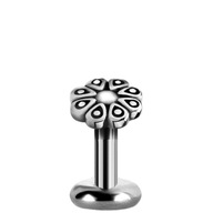SS316L labret vnútorný 1,2x6 trybal 6mm m38L SS316L labret vnútorný 1,2x6 trybal 6mm m38L