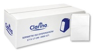 Obrúsky do dávkovačov 17x17cm Clarina 2000 ks celulóza Obrúsky do dávkovačov 17x17cm Clarina 2000 ks celulóza