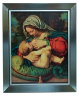 OBRAZ V STRIEBORNOM RÁME 25x30 DOJÚCA BOŽIA MATKA OBRAZ V STRIEBORNOM RÁME 25x30 DOJÚCA BOŽIA MATKA