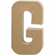 Písmeno g z papiermache v: 20,5 cm
