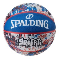 Basketbalová lopta Spalding Graffiti modrá a červená veľkosť 7 84377Z