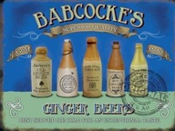 Babcocke Ginger Beer Kovový reklamný nápis Babcocke Ginger Beer Kovový reklamný nápis