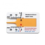 Hĺbka dezénu prenosnej plastovej pneumatiky 0-20 mm Hĺbka dezénu prenosnej plastovej pneumatiky 0-20 mm