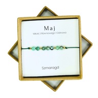 Narodeninový náramok MAJ prírodný kameň EMERALD ako darček k narodeninám Narodeninový náramok MAJ prírodný kameň EMERALD ako darček k narodeninám