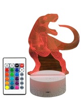 3D LED DINOSAUR T-REX JURASSKÁ PARKOVÁ LAMPA + DIAĽK 3D LED DINOSAUR T-REX JURASSKÁ PARKOVÁ LAMPA + DIAĽK