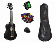 ČIERNA SOPRAN UKULELE + DOPLNKY + ZADARMO ČIERNA SOPRAN UKULELE + DOPLNKY + ZADARMO