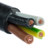 Elektrický kábel, čierny drôt OWY 4x2,5 - 10m