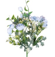 Vestálsky modrý kvet v kytici s doplnkami