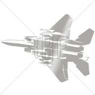 F-15 Eagle | Nálepka na auto | Strieborná
