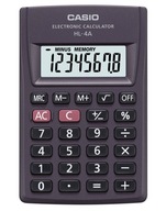 MALÁ, ĽAHKO ČITATEĽNÁ RUČNÁ KALKULAČKA CASIO HL-4A