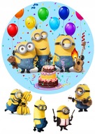 Oblátka na torte MINIONS Postavy KRUHOVÉ ZNAKY cukor potlač A4 Oblátka na torte MINIONS Postavy KRUHOVÉ ZNAKY cukor potlač A4