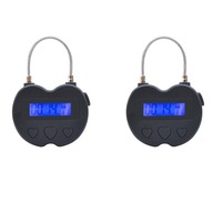 2X inteligentný časový zámok LCD displej zame