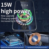 Magnetický držiak telefónu do auta RGB 15W Magnetický držiak telefónu do auta RGB 15W
