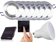 Sada halogénových LED objímok 7x + vypínač + žiarovky Sada halogénových LED objímok 7x + vypínač + žiarovky