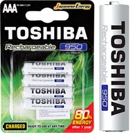 Nabíjacie batérie AAA RL03 4 ks. TOSHIBA 950mAh Ni-MH 1,2V LSD